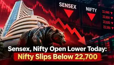 Sensex, Nifty Open Lower Today: Nifty Slips Below 22,700