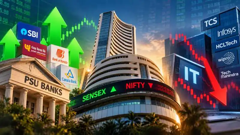 Sensex, Nifty Open Flat Today: PSU Banks Gain, IT Slips