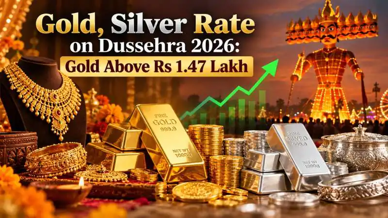 Gold, Silver Rate on Dussehra 2026: Gold Above Rs 1.47 Lakh